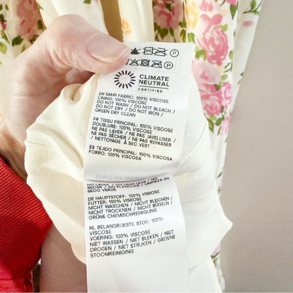 NEW Reformation Iris’s Floral Trumpet Dress Posy Floral Size 8 - Picture 8 of 14